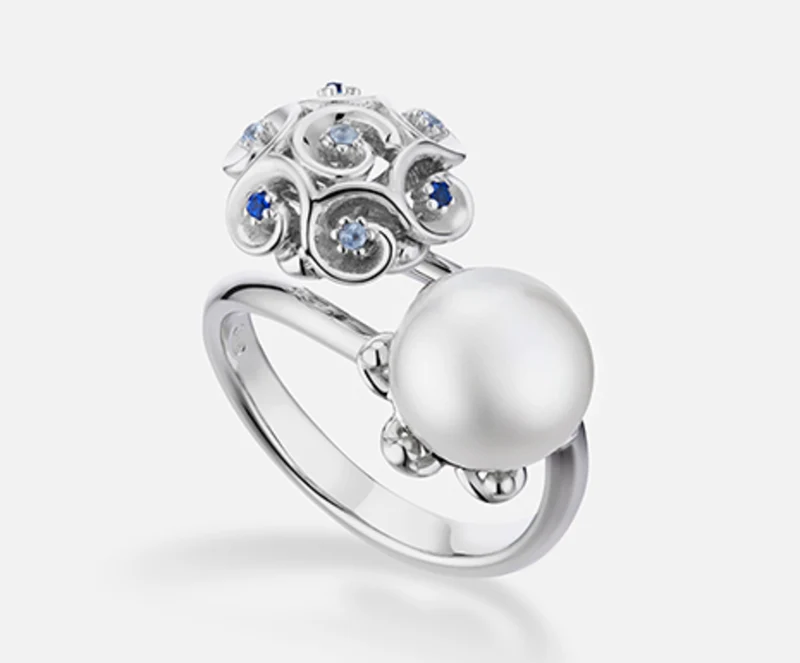 Mikiko an ag925 fw bot 9,5/10 gem swarovski azzurri MA7178A4AZZURRO