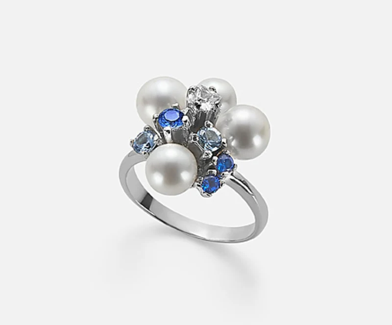 Mikiko an ag925 fw 6/6,5 6,5/7 7/7,5 gem swarovski bianchi e azzurri MA7173A4AZZURRO