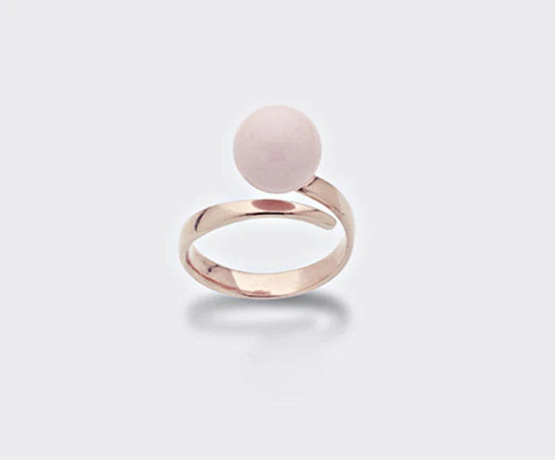 Mikiko an ag925 agglomerato di corallo rosa 10mm MA7123A3CORALLO
