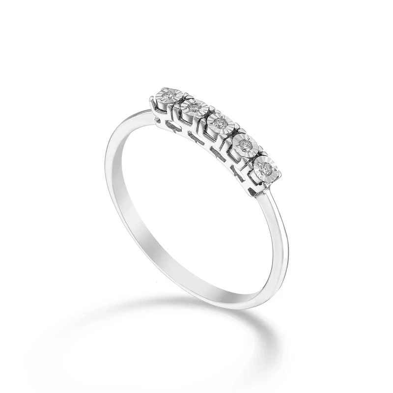 Mikiko an 18k riviera cinque pietre con diamanti MA5204O4BR003