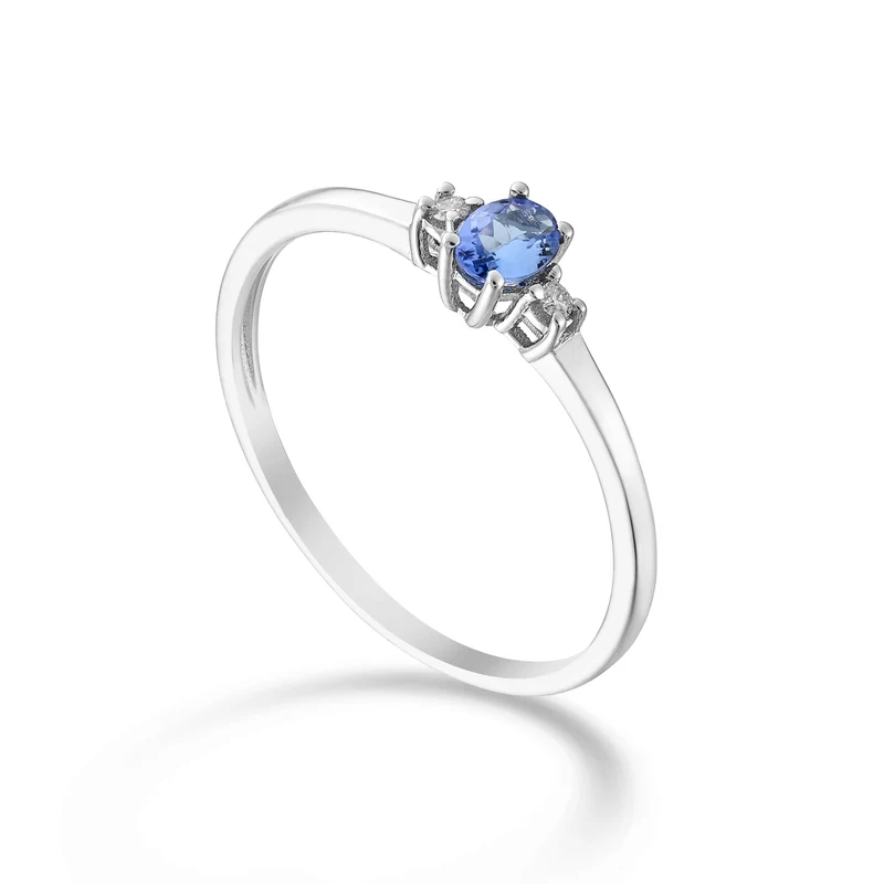 Mikiko an 9k tanzanite n. ovale 4x3 ct.0,14 diam. ct.0,02 MA5190R4TZN