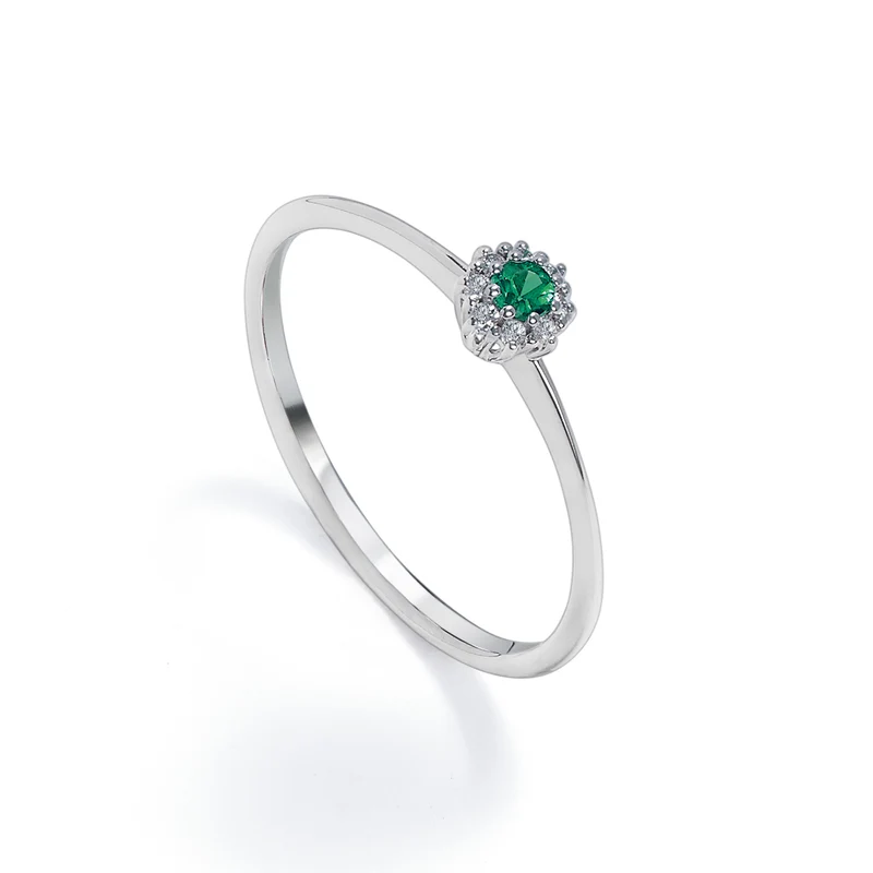 Mikiko an 18k smeraldo n. ct.0,07 diam. ct.0,04 mis.1 MA5139O4SMN007
