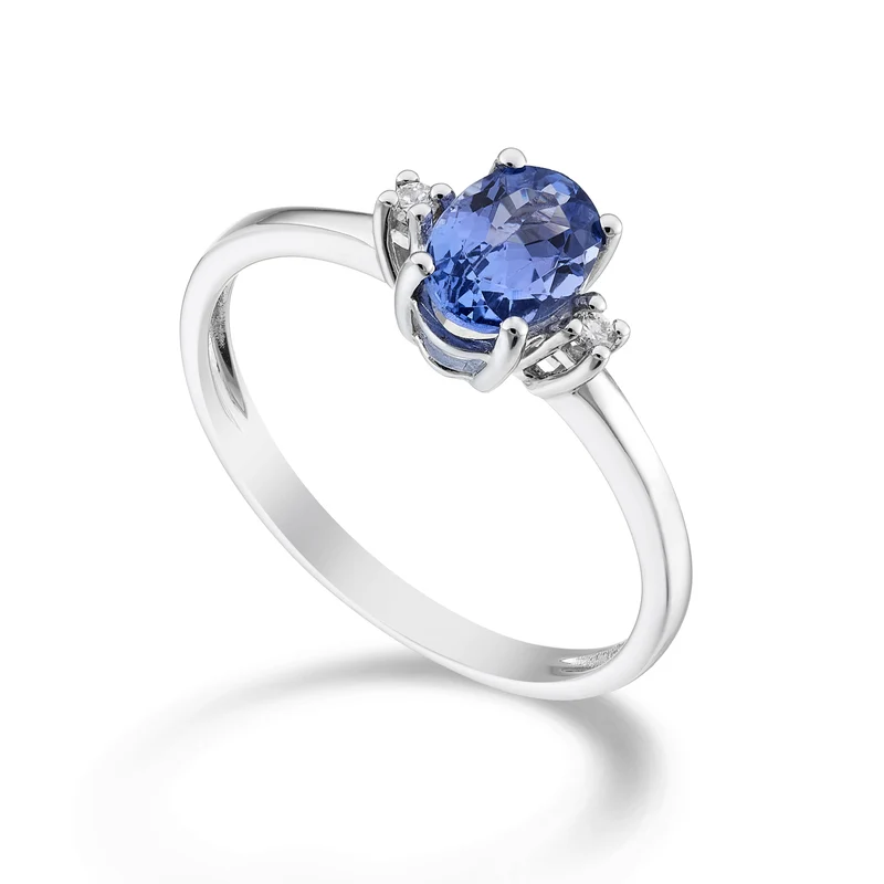 Mikiko an 9k tanzanite n. ovale 7x5 ct.0,60 diam. ct.0,03 MA5073R4TZN