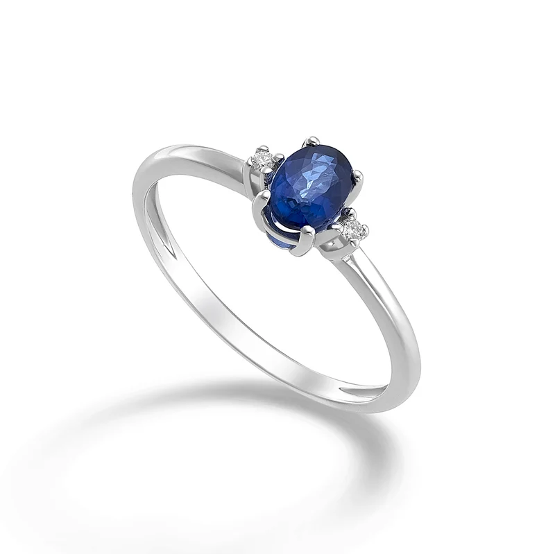 Mikiko an 9k zaffiro ovale 6x4 ct.0,40 diam. ct.0,02 MA5072R4ZFD