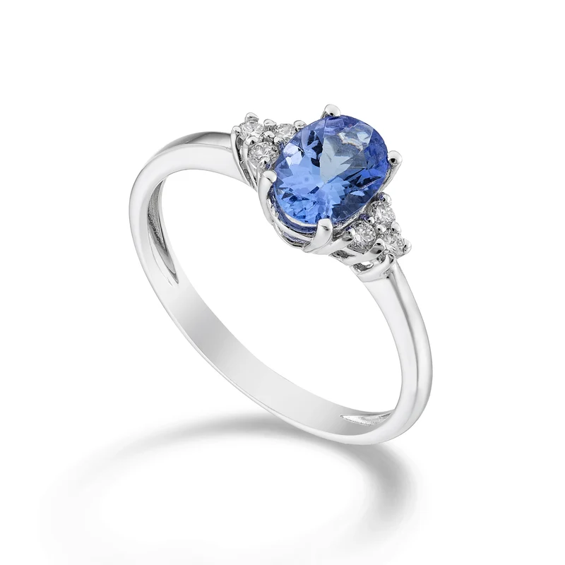 Mikiko an 18k tanzanite n. ovale 7x5 ct.0,60 dia ct.0,09 MA5112O4TZN