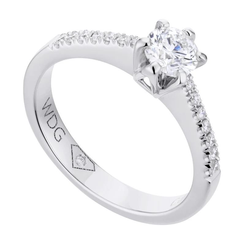 Golay anello solitario 6 punte con gambo incassato. diam ASLC1830-19350110049