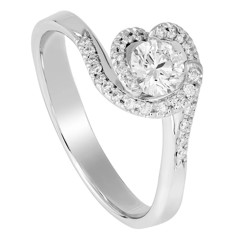 World Diamond Group solitario viola con contorno ASLC004WDI-18030110042