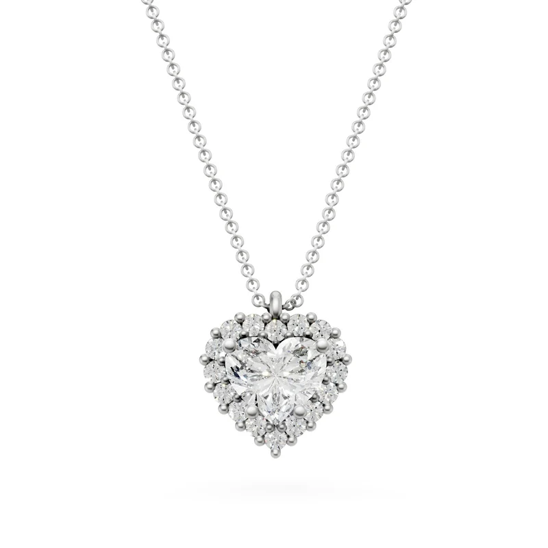 X-Diamond cl 18kt lab g.d. tot. ct.1,30 cuore ct.1,01 d vs1 contorno e contromaglia incassati LXDGPU063O4CUBI130