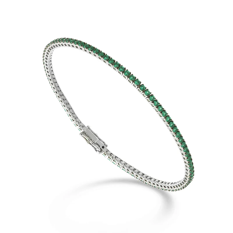 X-Diamond br 9kt a filo smeraldo lab g.d. ct.2,00 cm.17,5 gr. 5,70 LXDBTF001R4SM