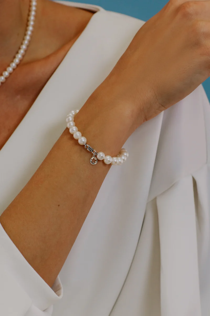Comete Bracciale Filo Perle Acquadolce in Oro BRQ111