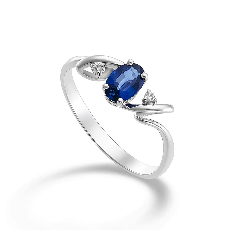 Mikiko an 18k zaffiro ovale 6x4 ct.0,40 diam. ct.0,02 MA5057O4ZFD