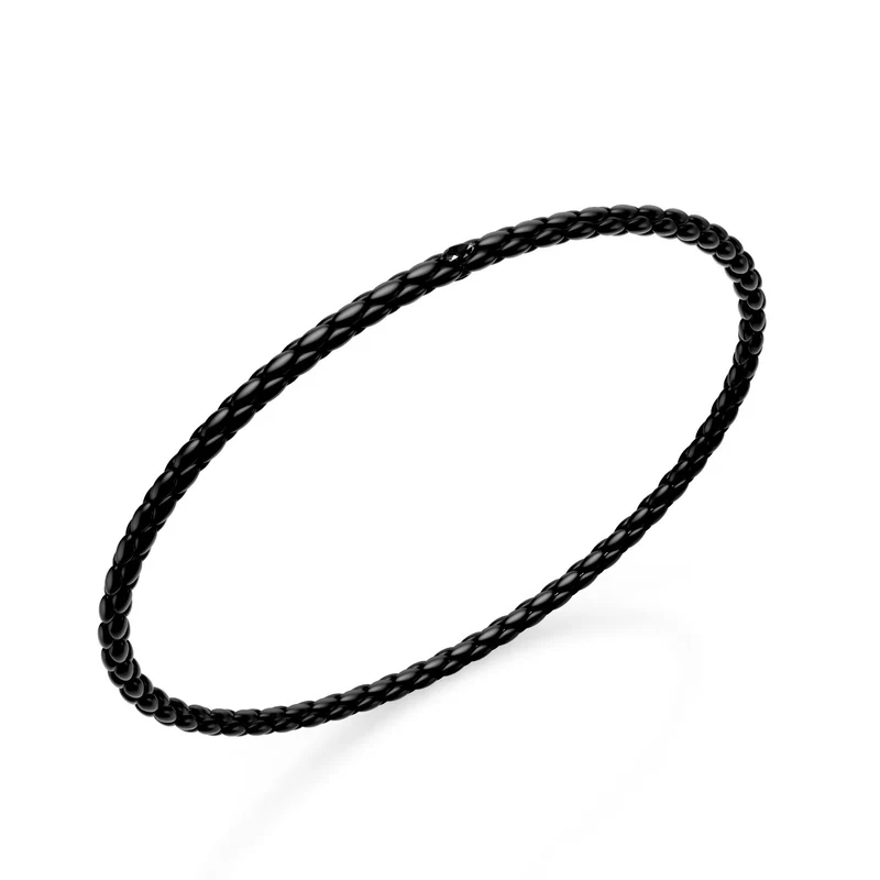 Golay bracciale in titanio nero, con maglia a spiga ed elemento con due diamanti black marquise 18,5cm GBR039E1BKNE-185