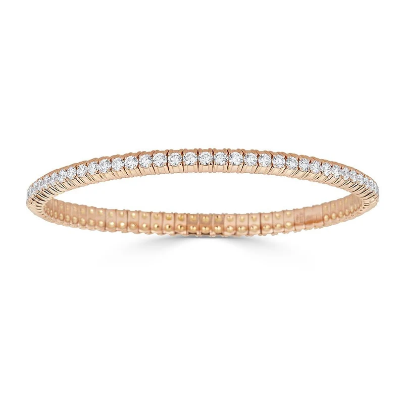 Zydo bracciale tennis elasticizzato con diamanti oro rosa 60784