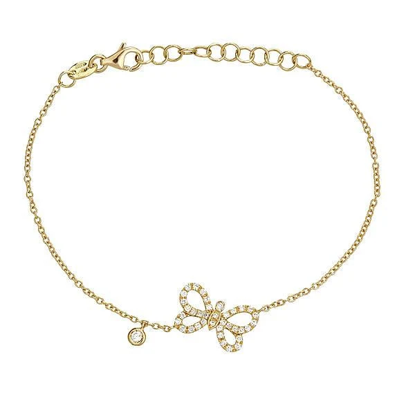 Zydo bracciale a farfalla con diamanti oro giallo 52536