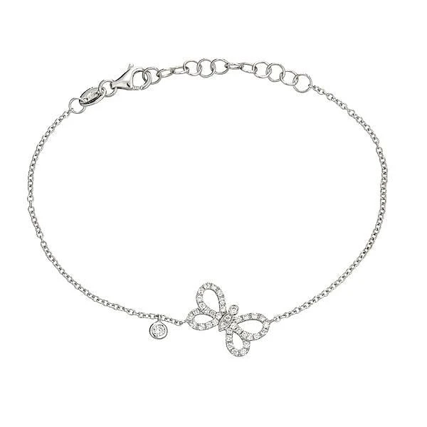 Zydo bracciale a farfalla con diamanti oro bianco 52532