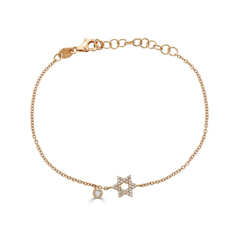 Zydo bracciale stella con diamanti oro rosa 52674