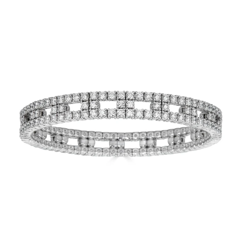 Zydo bracciale elastico Window con diamanti oro bianco 62012