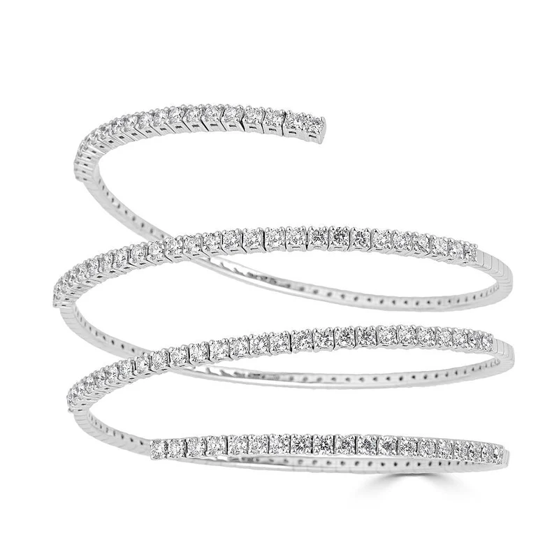 Zydo bracciale avvolgente con diamanti oro bianco 55142