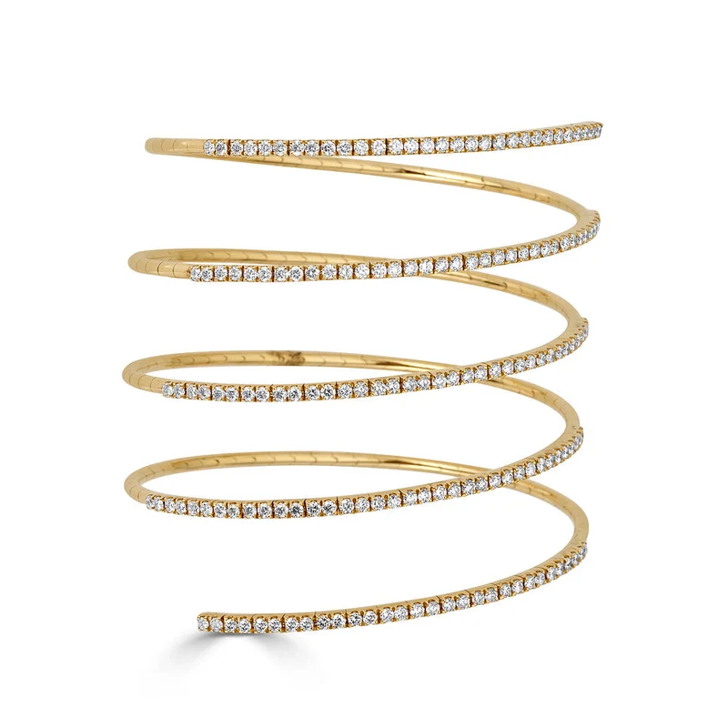 Zydo bracciale a spirale con diamanti oro giallo 55118