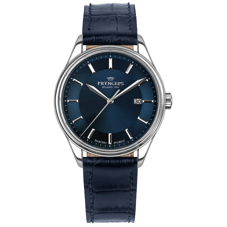 Pryngeps orologio Slim Classic uomo 41mm blu quarzo acciaio A1214 BL