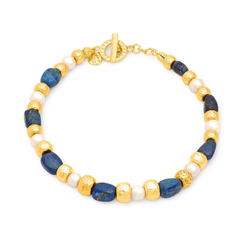 Giovanni Raspini Collana Blu Nomad bronzo dorato N0030