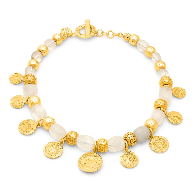 Giovanni Raspini Collana Crystal Monete bronzo dorato N0028