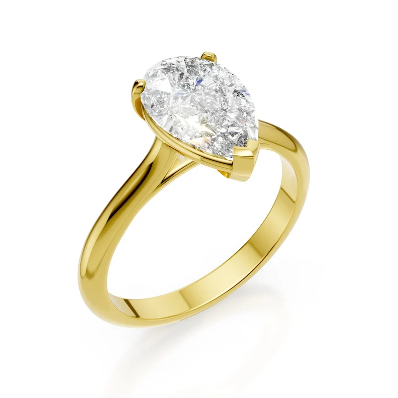 X-Diamond an 18kt lab g.d. ct. 1,49 goccia, oro giallo LXDAPU098O1GOBI149