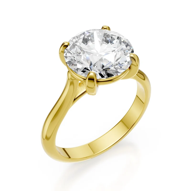 X-Diamond an 18kt lab g.d. ct.3,11 round in oro giallo LXDAPU093O1ROBI311
