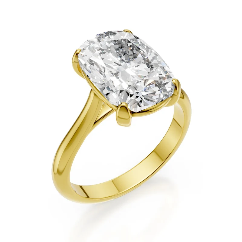 X-Diamond an 18kt lab g.d. ct.4,02 cushion in oro giallo LXDAPU092O1CSBI402