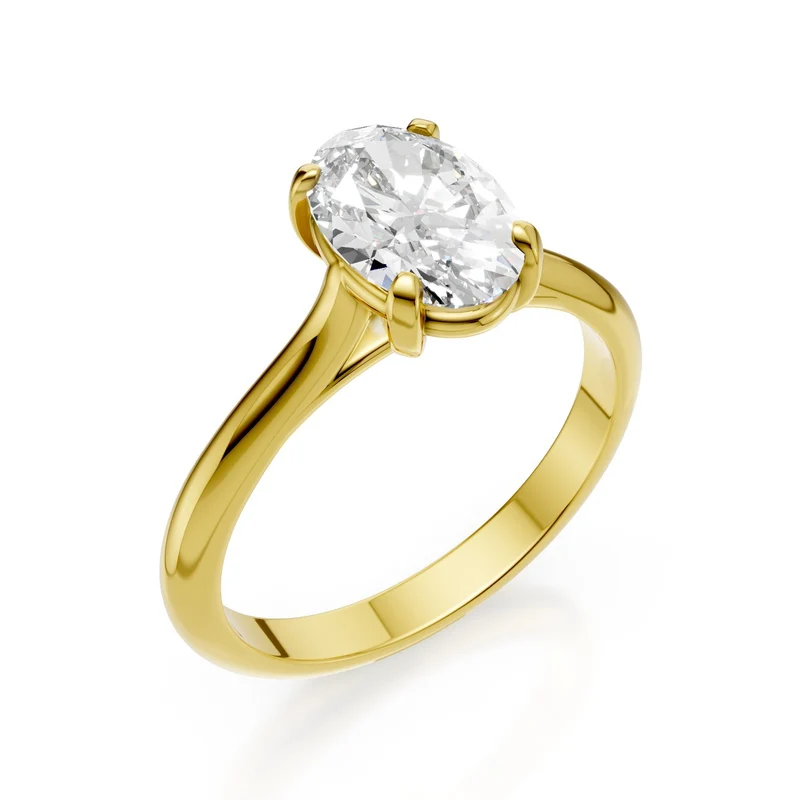 X-Diamond an 18kt lab g.d. ct.1,12 ovale in oro giallo LXDAPU091O1OVBI112
