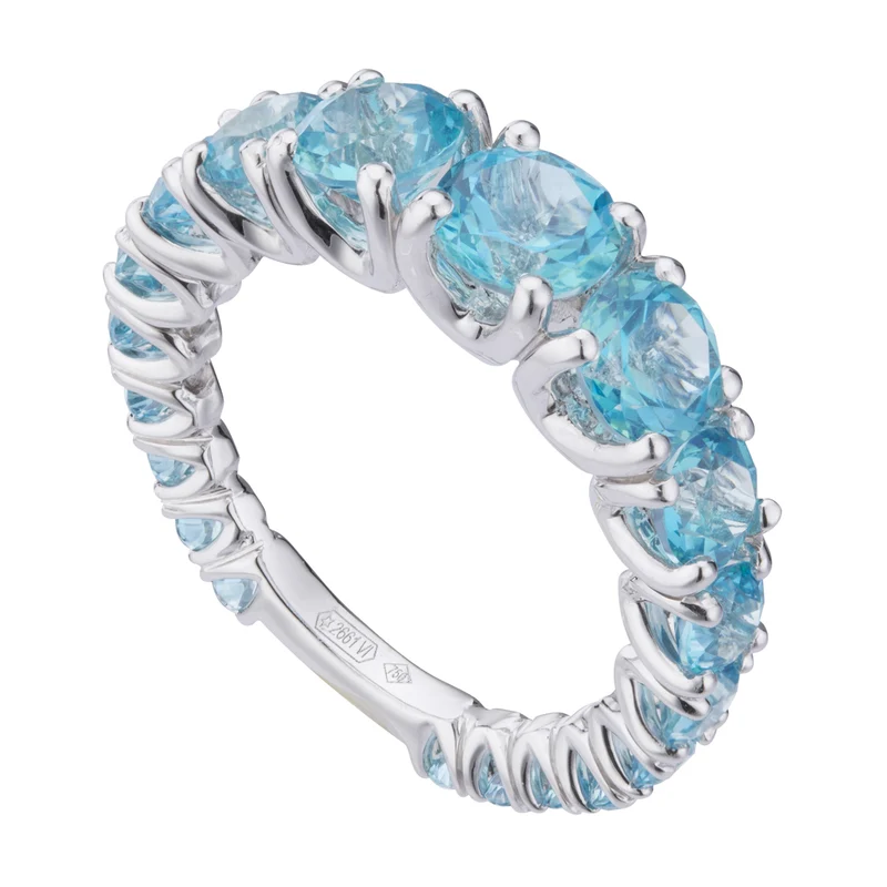 X-Diamond an 18kt topazio swiss a scalare con barretta oro bianco LXDABIC1498TPSO4