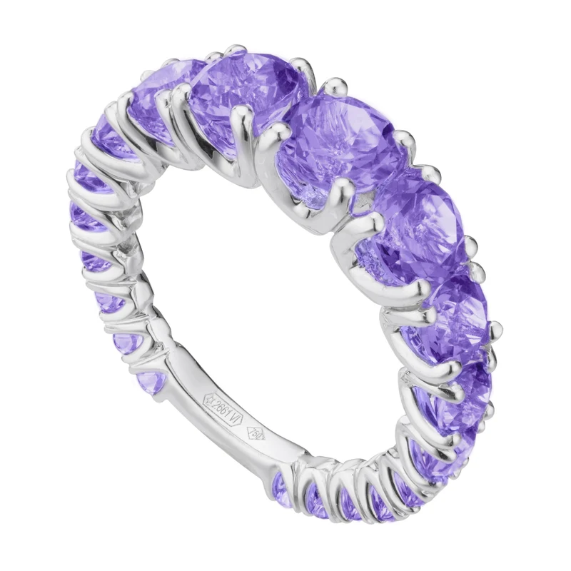 X-Diamond an 18kt ametista a scalare con barretta oro bianco LXDABIC1498AMETO4