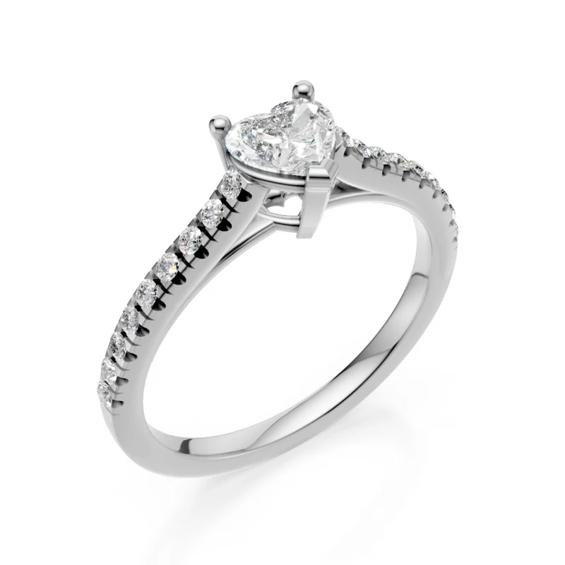 X-Diamond an 18kt solitario cuore lab g.d. ct. 1,29- centr. ct.1,09 gambo 0,18 LXD00AN019O4BI129