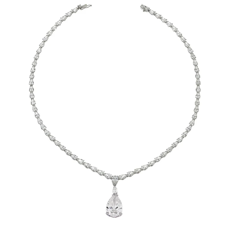 World Diamond Group collana diamanti goccia, con centrale da 7,05ct GPU413D-25217110002