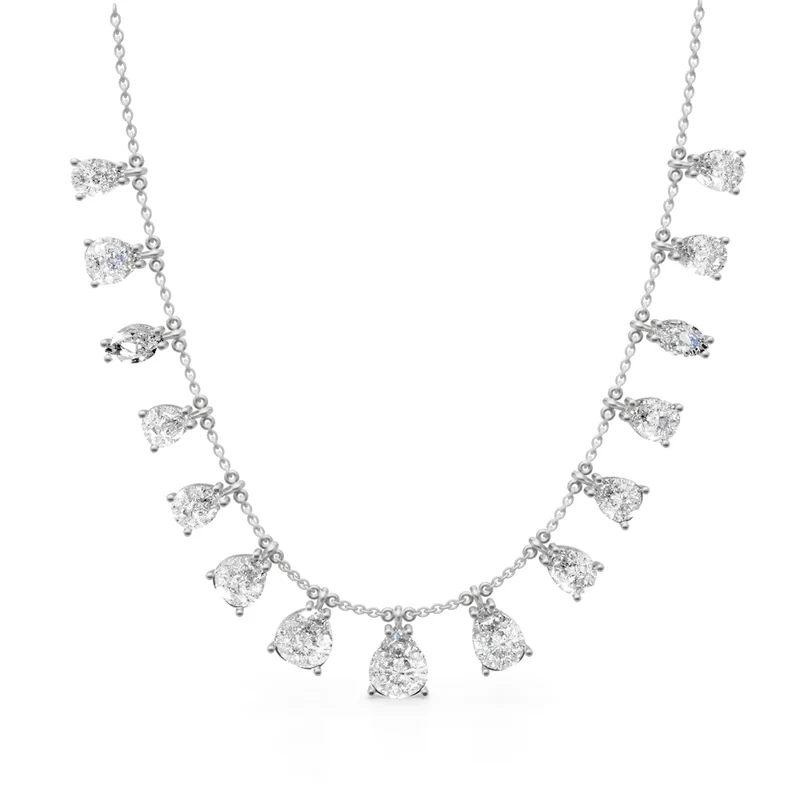 World Diamond Group collana con pendenti gocce briole' 7,53ct GPU406D-24248110021