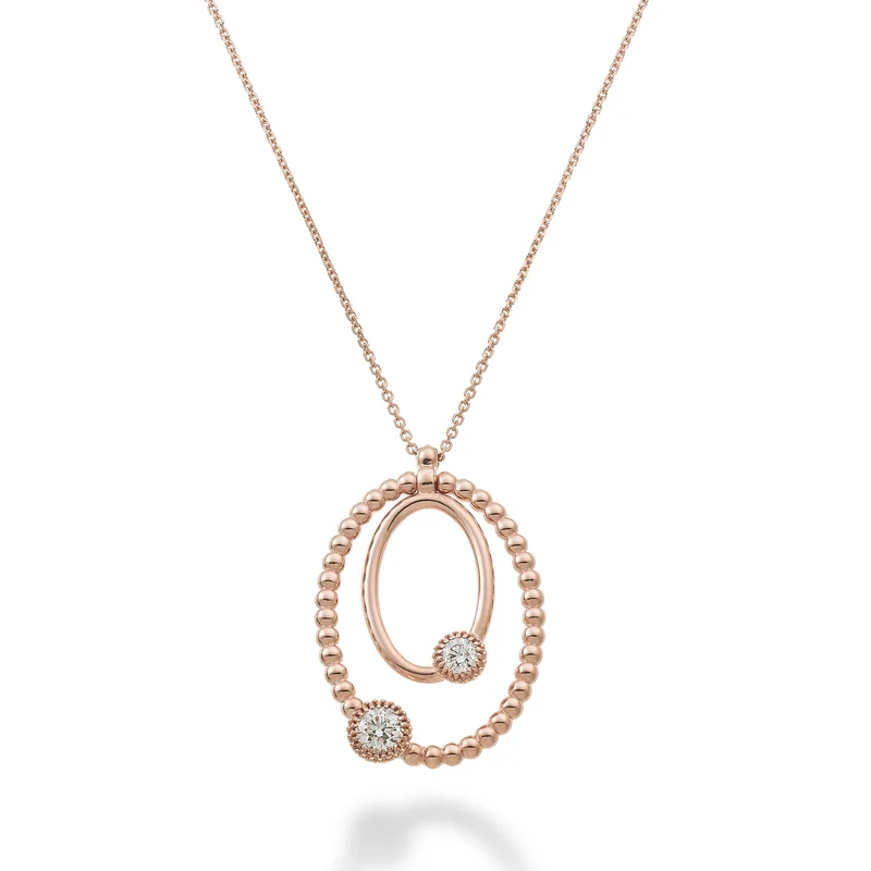 Golay coll 18k 2 ovali ct.0,26 oro rosa GPL051DIO3