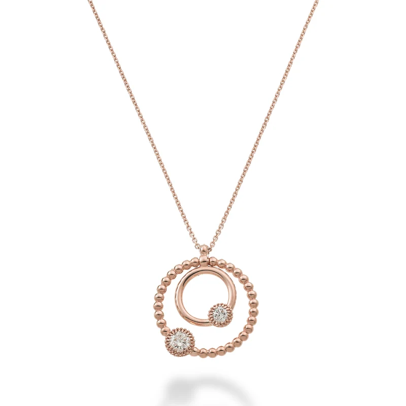 Golay coll 18k 2 cerchi ct.0,22 oro rosa GPL050DIO3