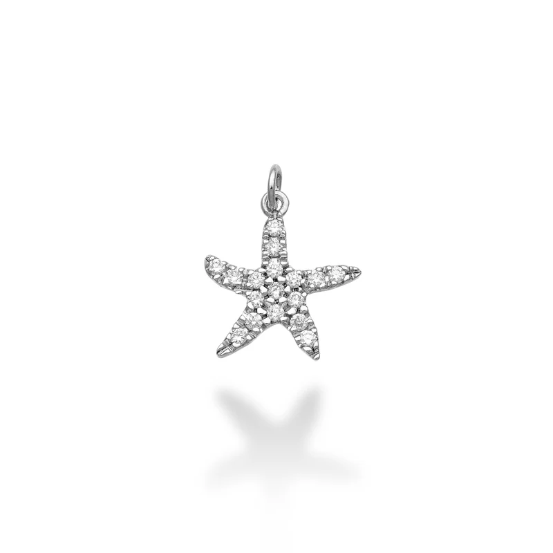 World Diamond Group pendente stella marina 18k ct.0,20 g vs oro bianco GPEN222DIO4