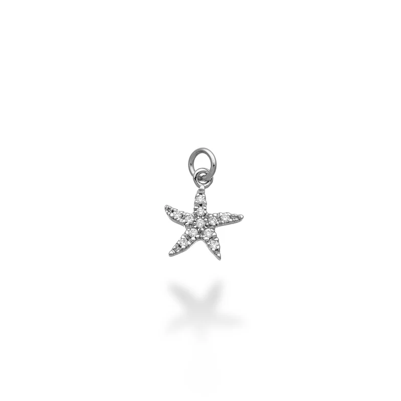 World Diamond Group pendente stella marina piccola 18k ct.0,06 g vs oro bianco GPEN221DIO4