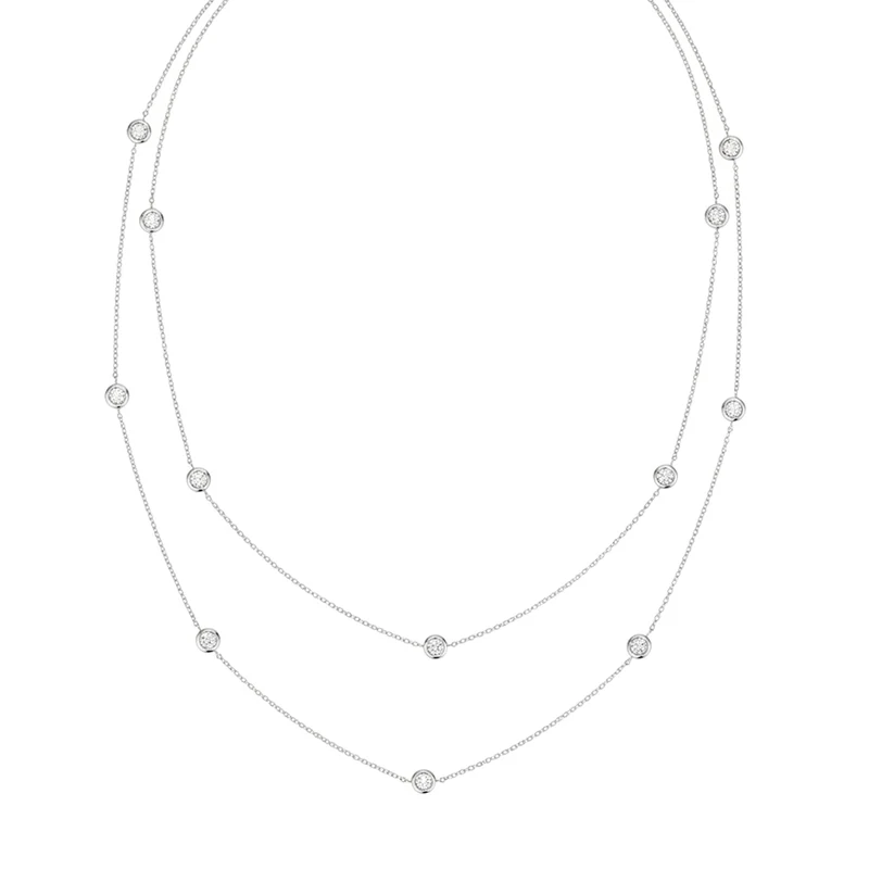 Golay girocollo tiffany con 15 castoncini cm 100 GNETIF240-24141110029
