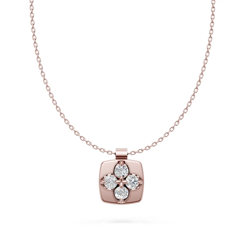 Golay collana fiore satinato diamanti small bianco GMPFI01DI74SR-25036110108