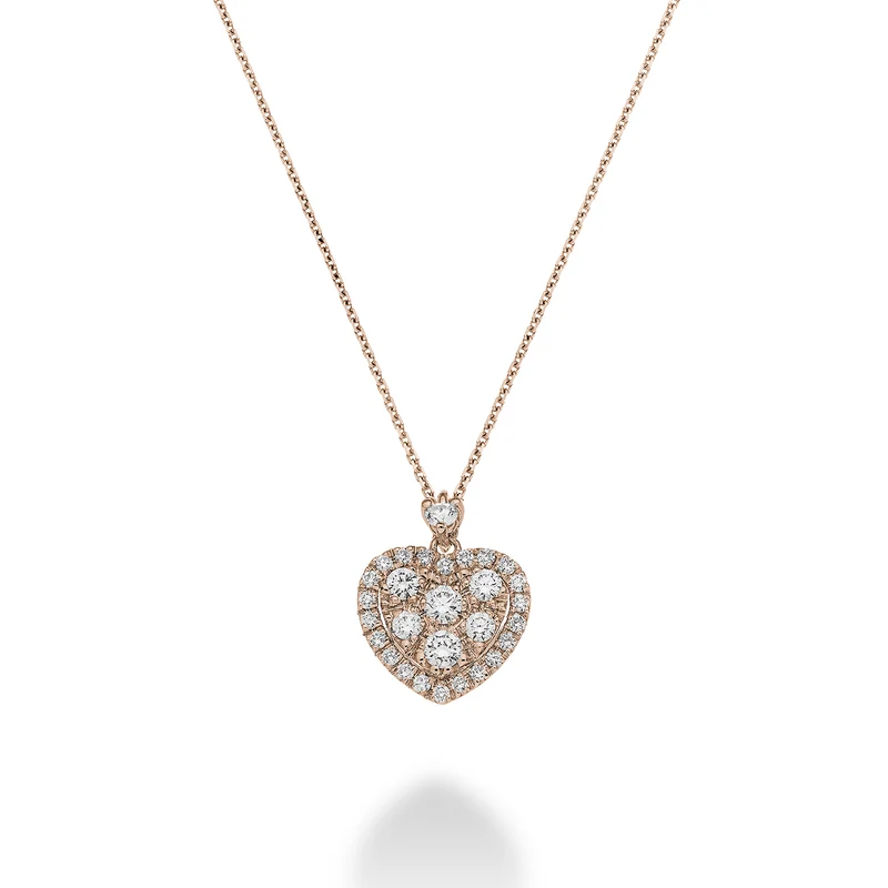 Golay girocollo multipietra forma cuore oro rosa GMPC003DIR-23053110056