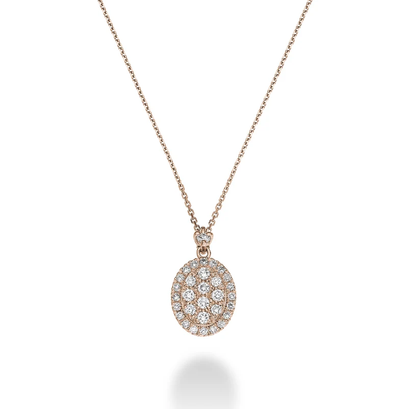 Golay girocollo multipietra forma ovale oro rosa GMPC002DIR-23053110055