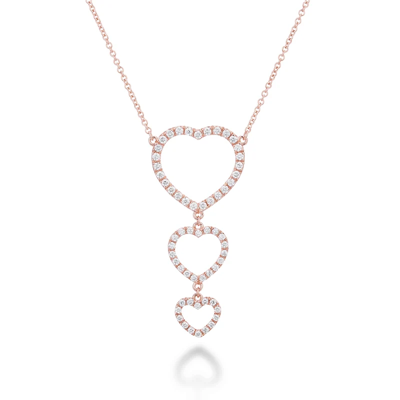 Golay girocollo amami con 3 cuori in verticale GFCU008DI-21316110029