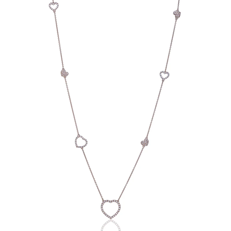 Golay collana lunga amami con cuori alternati GFCU007DI-21315110119