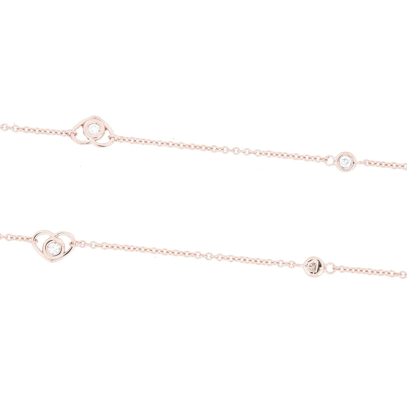 Golay girocollo cuori + castoni lungh. 43 cm GF002CWDIR-16019110098