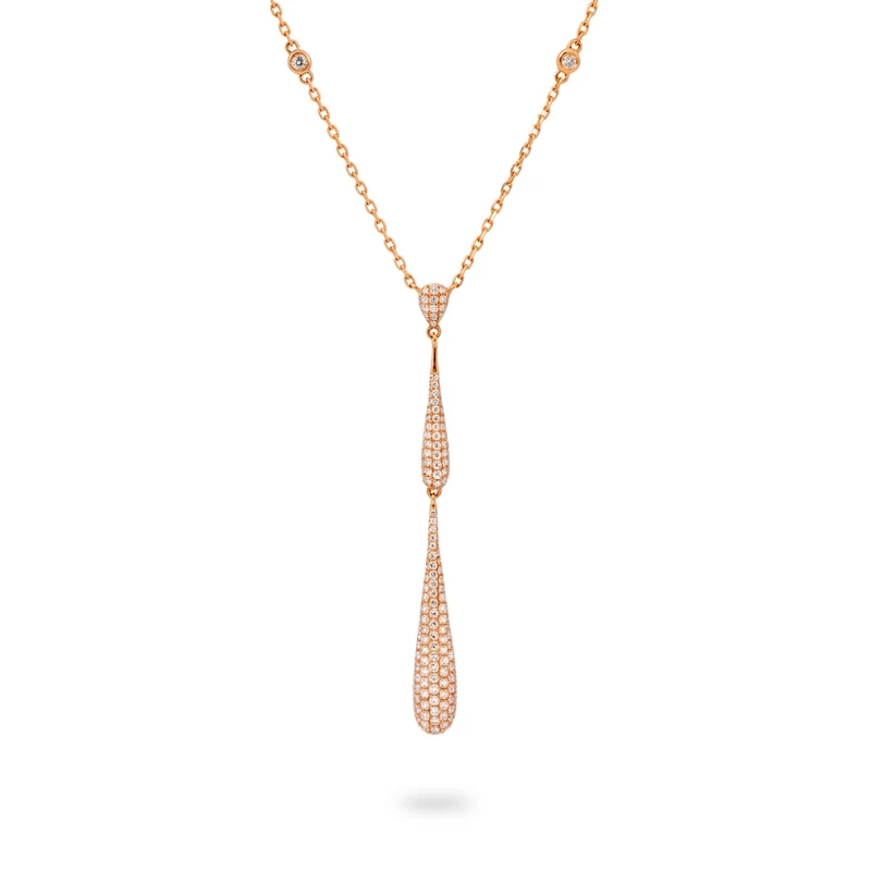 Golay girocollo oro rosa pave GEJN1343-10245000017