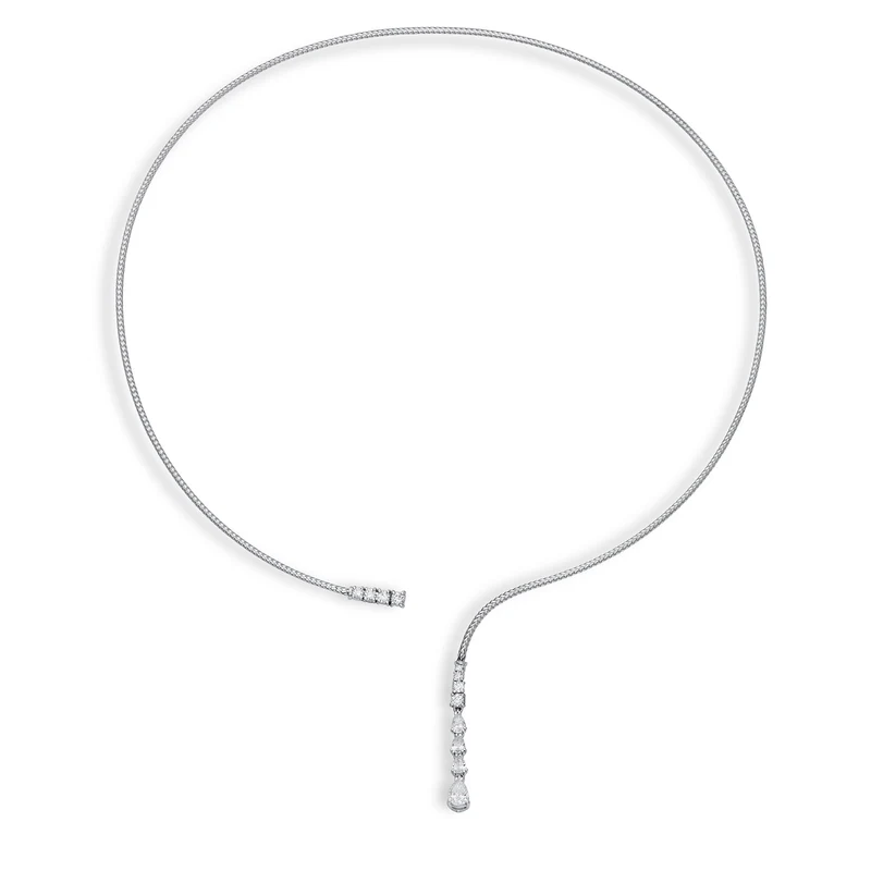 World Diamond Group cl 18k maglia diam. gocce ct.0,10-0,11-0,13-0,33 tot. ct.1,00 oro bianco GDMAGLIA05DIO4