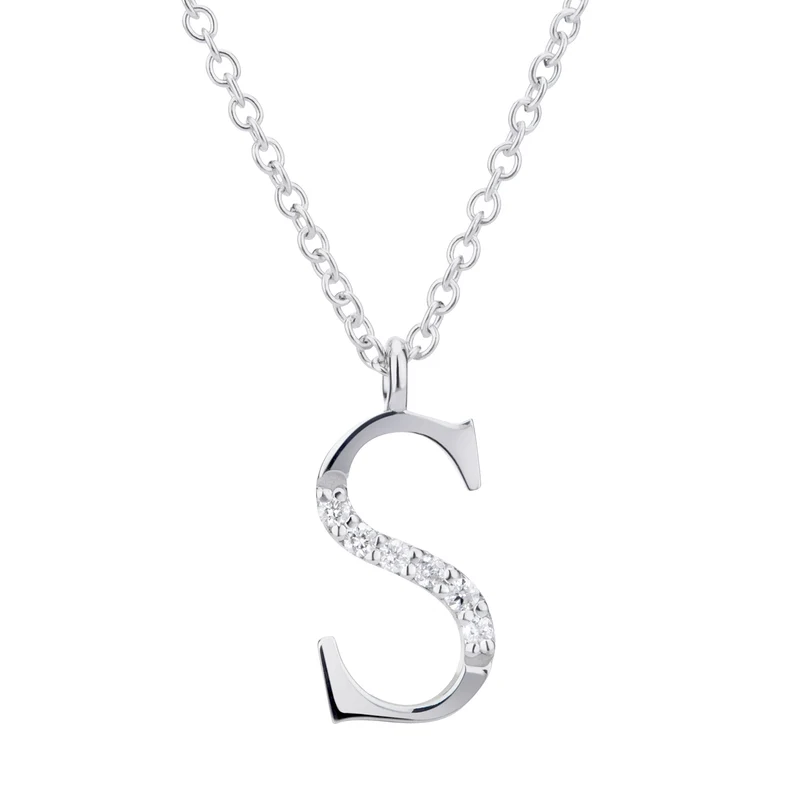 Golay cl 18k lettera s big diam. ct.0,03 oro bianco GDGFSO4