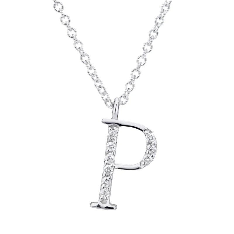 Golay cl 18k lettera p big diam. ct.0,04 oro bianco GDGFPO4